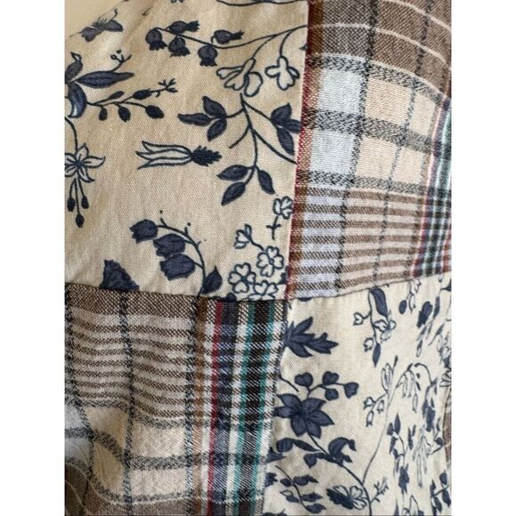 Erika & Co womens M 100% cotton country quilted vest full A-line pull on skirt f - Picture 7 of 8